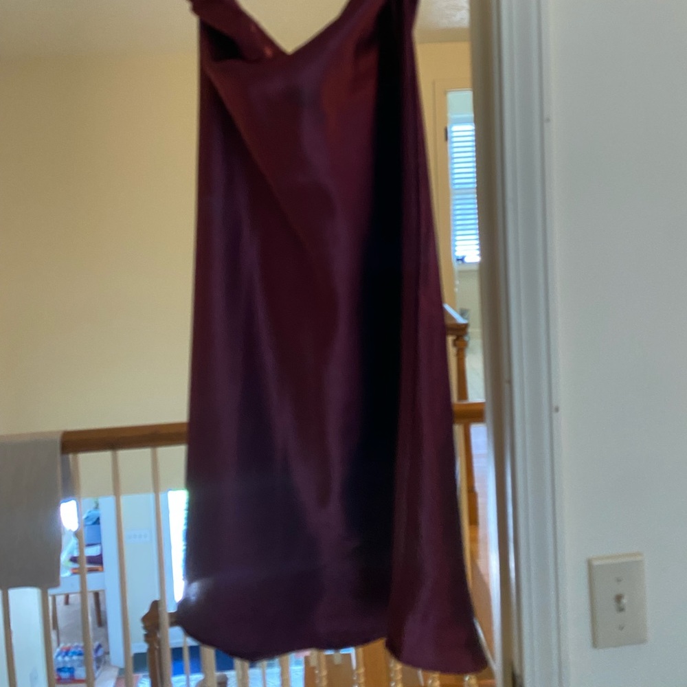 MIDI satin skirt